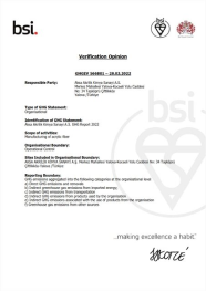 ISO 14064 Kurumsal Karbon Ayakizi Belgesi